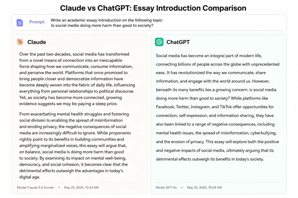 Claude vs ChatGPT free tier comparison for student writing 2026