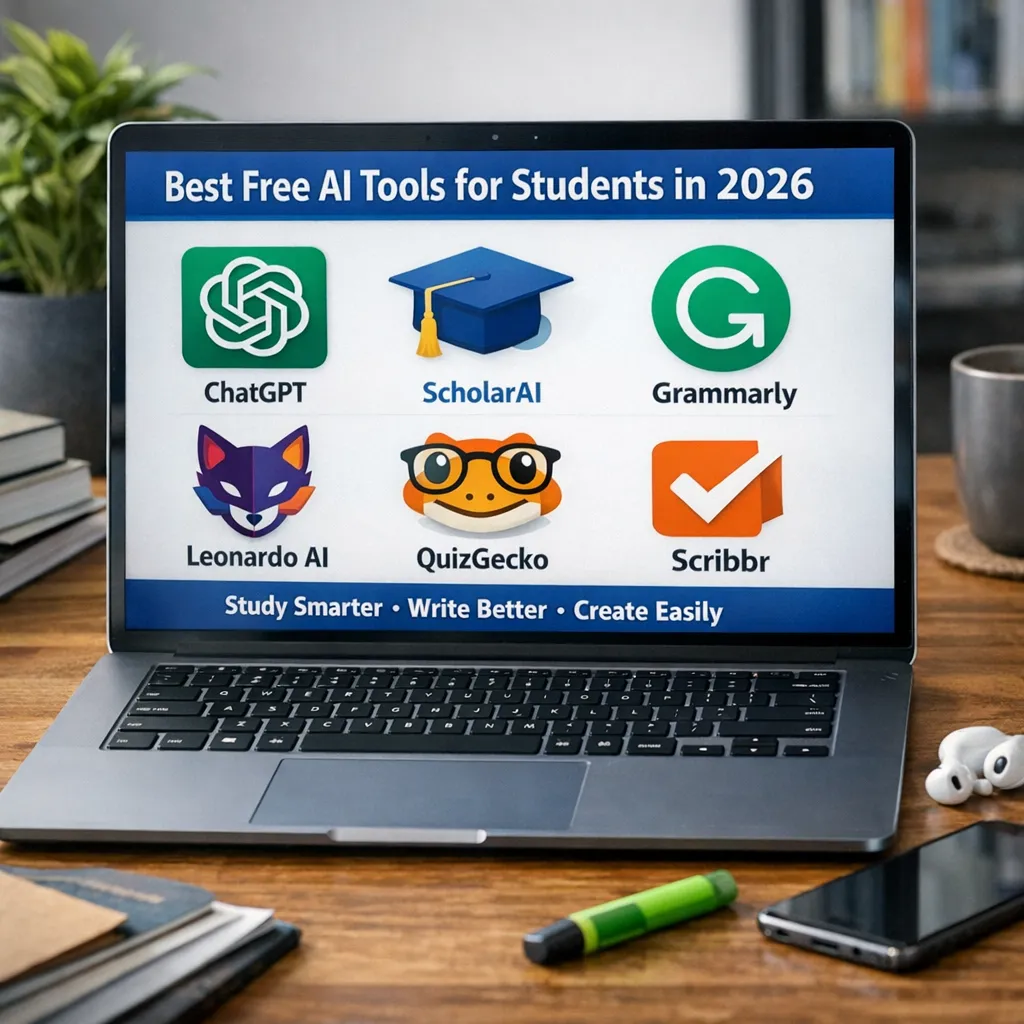 best free AI tools for students in 2026 on laptop
