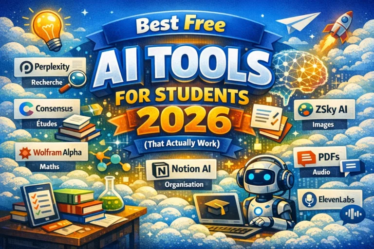 cree une image Best Free AI Tools for Students in 2026 (That Actually Work)