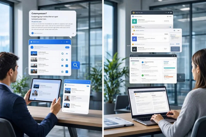 Perplexity and Google search workflows compared
