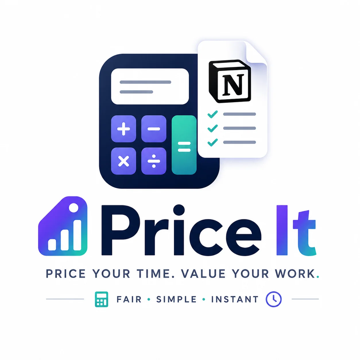 Free calculator to price your notion template