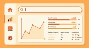 VidIQ free plan keyword search interface illustration