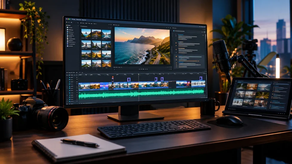 Faceless YouTube channel AI video creation setup