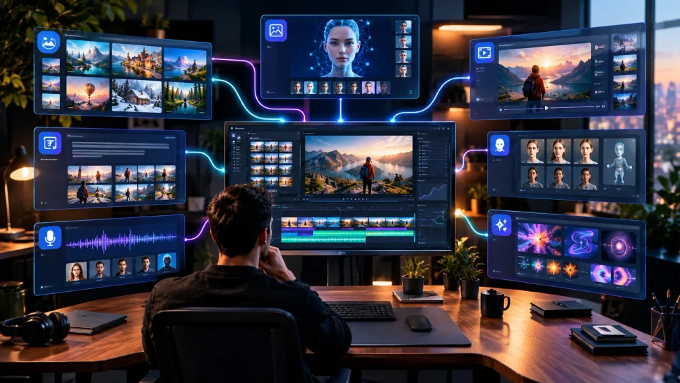 Multiple AI models in one video creation workspace